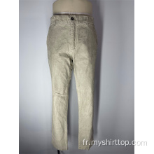 Pantalon slim coloride en velours côtelé